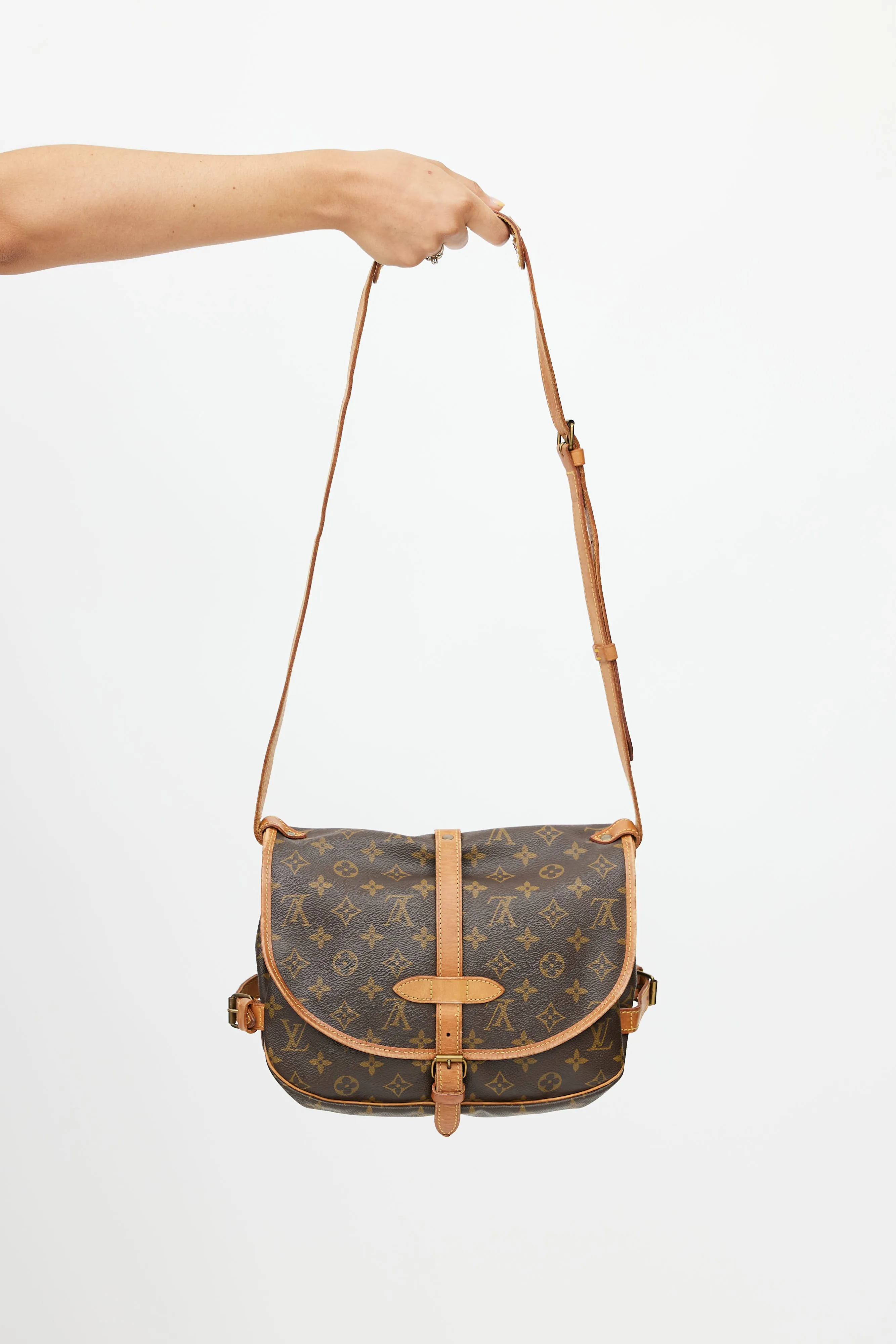 1989 Brown Monogram Saumur 25 Messenger Bag