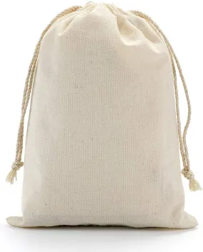 5x8 inches Canvas Drawstring Muslin Bags