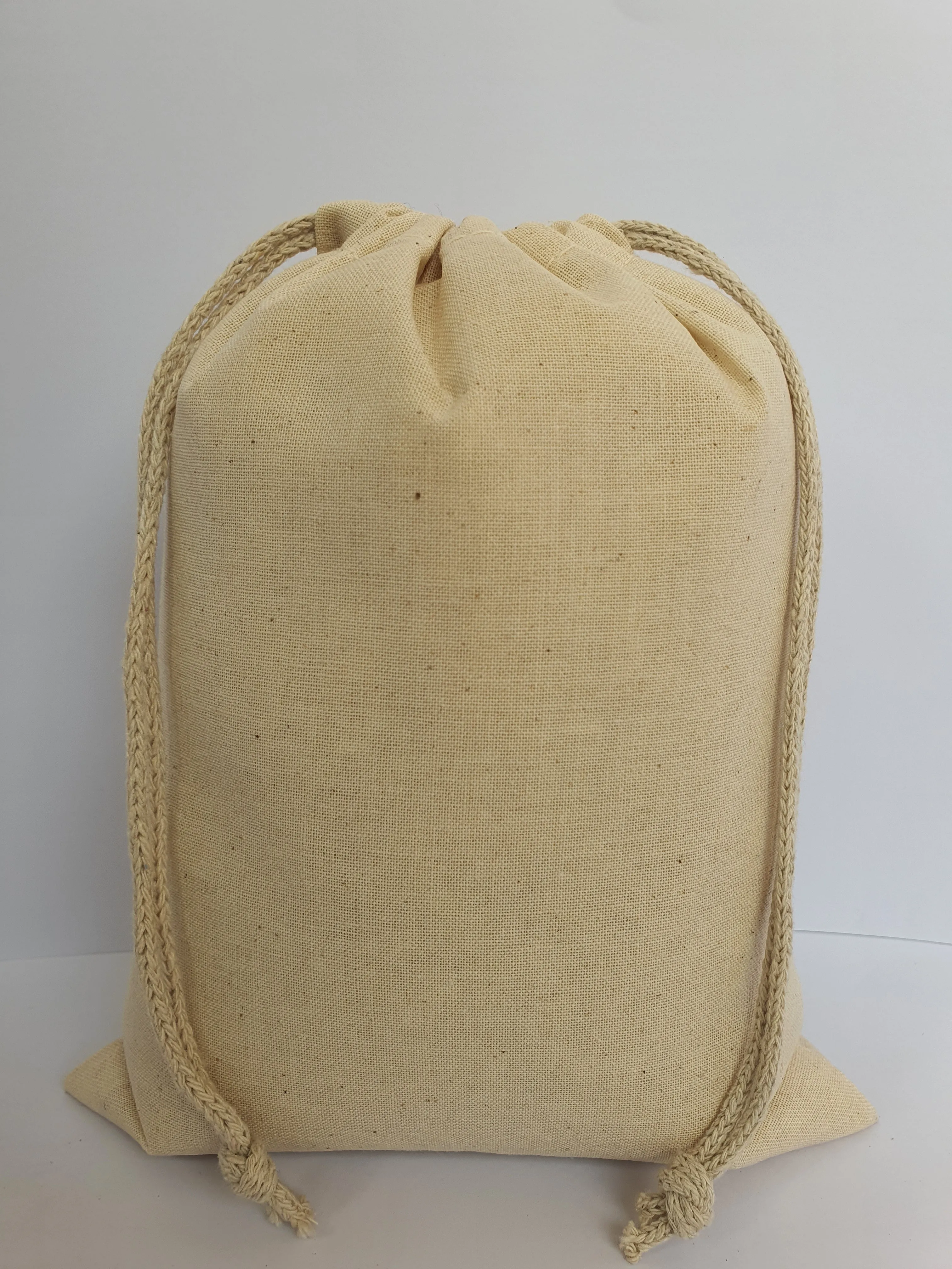 5x8 inches Canvas Drawstring Muslin Bags