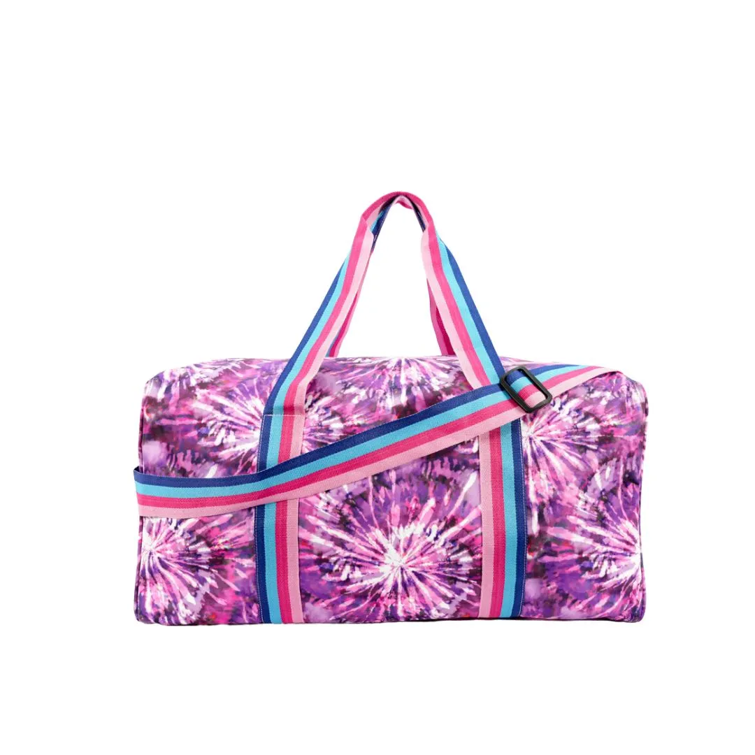 All Purple Tie Dye Medium Weekender Duffel Bag