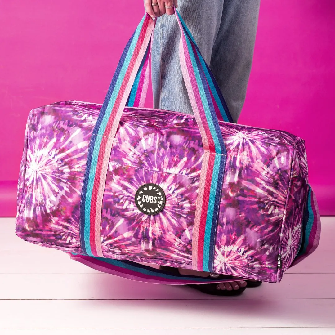 All Purple Tie Dye Medium Weekender Duffel Bag