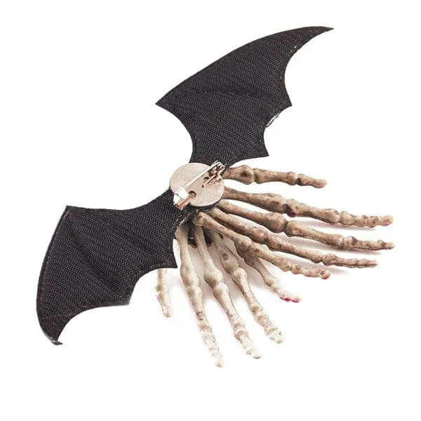 Bat Skeleton Hand Brooch