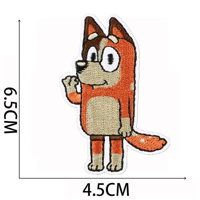 Blue Dog Embroidery Patch
