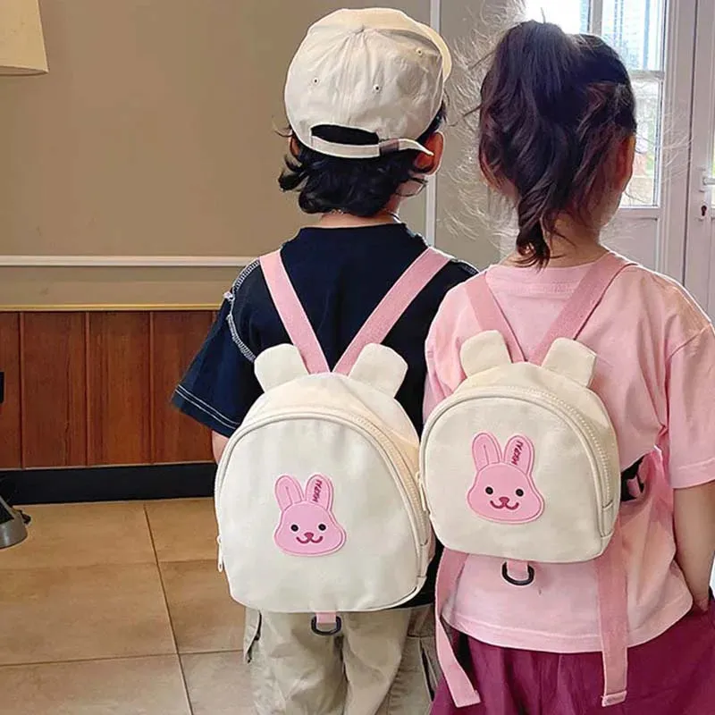 Canvas Baby Backpacks Kindergarten School Bag Bear Bunny Korean