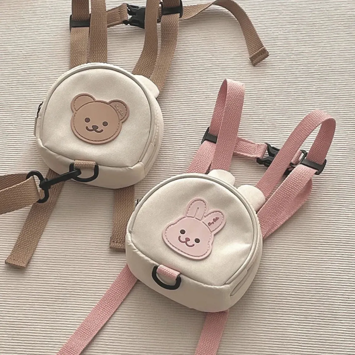Canvas Baby Backpacks Kindergarten School Bag Bear Bunny Korean