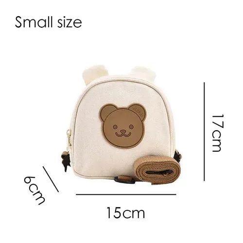 Canvas Baby Backpacks Kindergarten School Bag Bear Bunny Korean