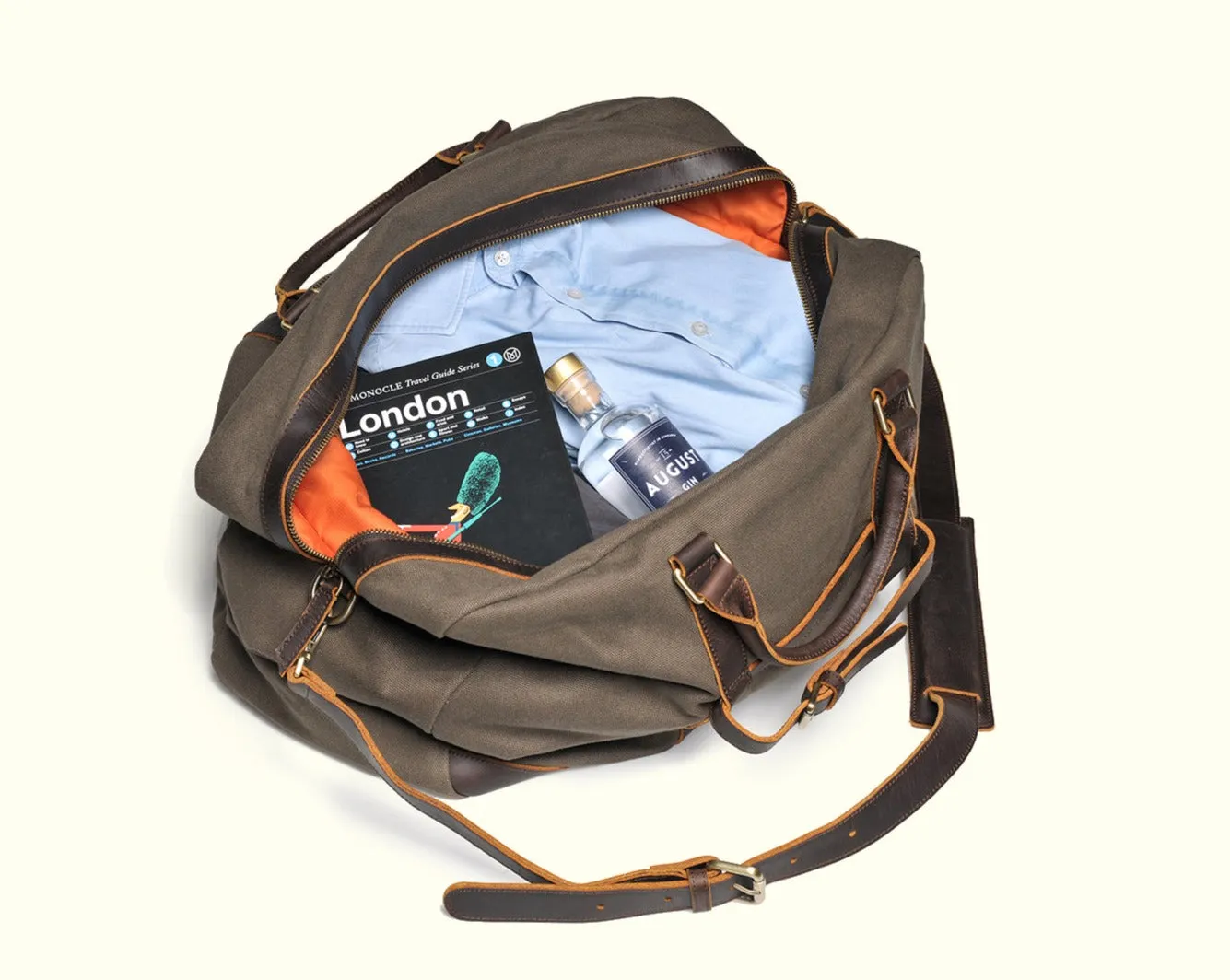 Canvas Leather Travel Bag