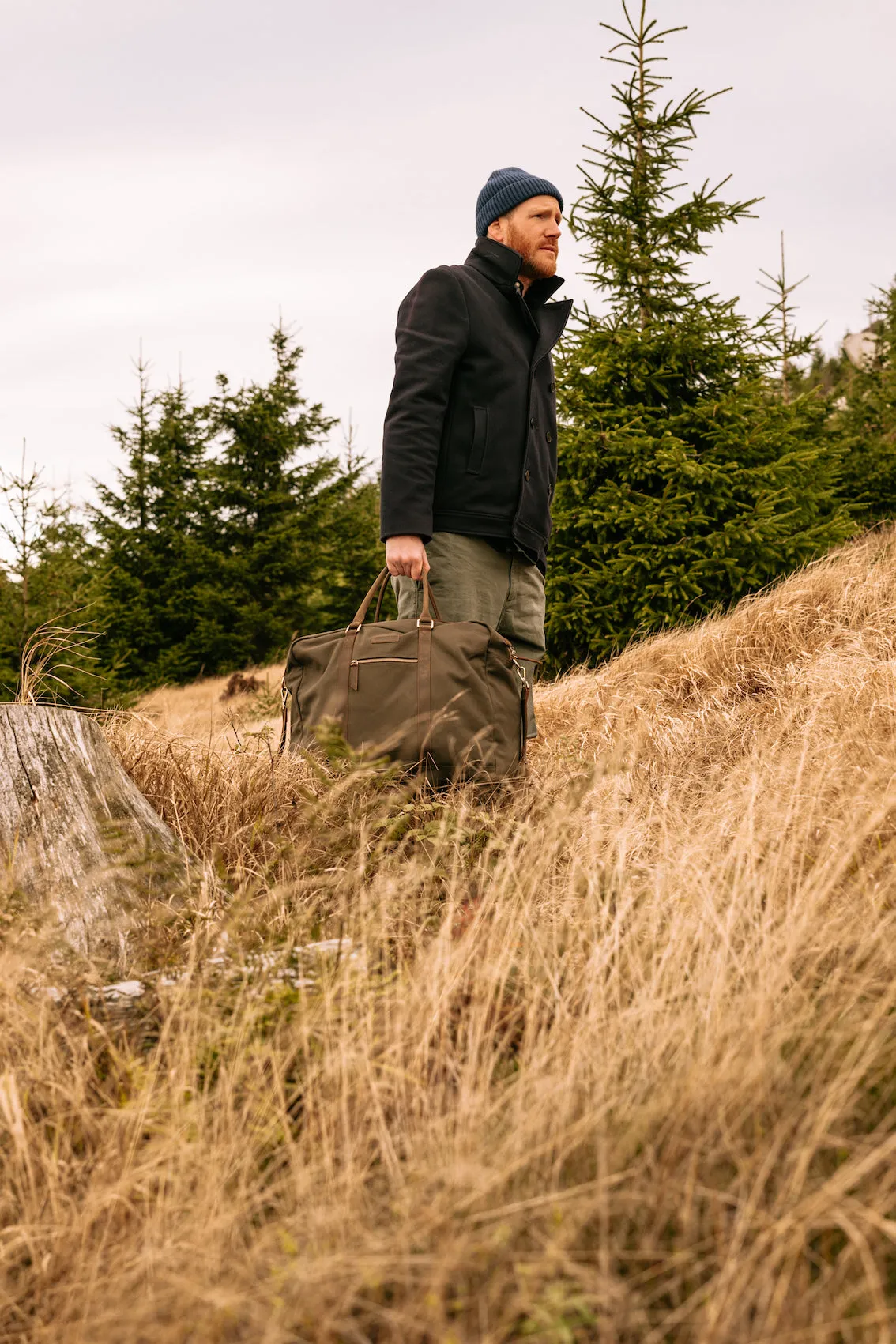 Canvas Leather Travel Bag