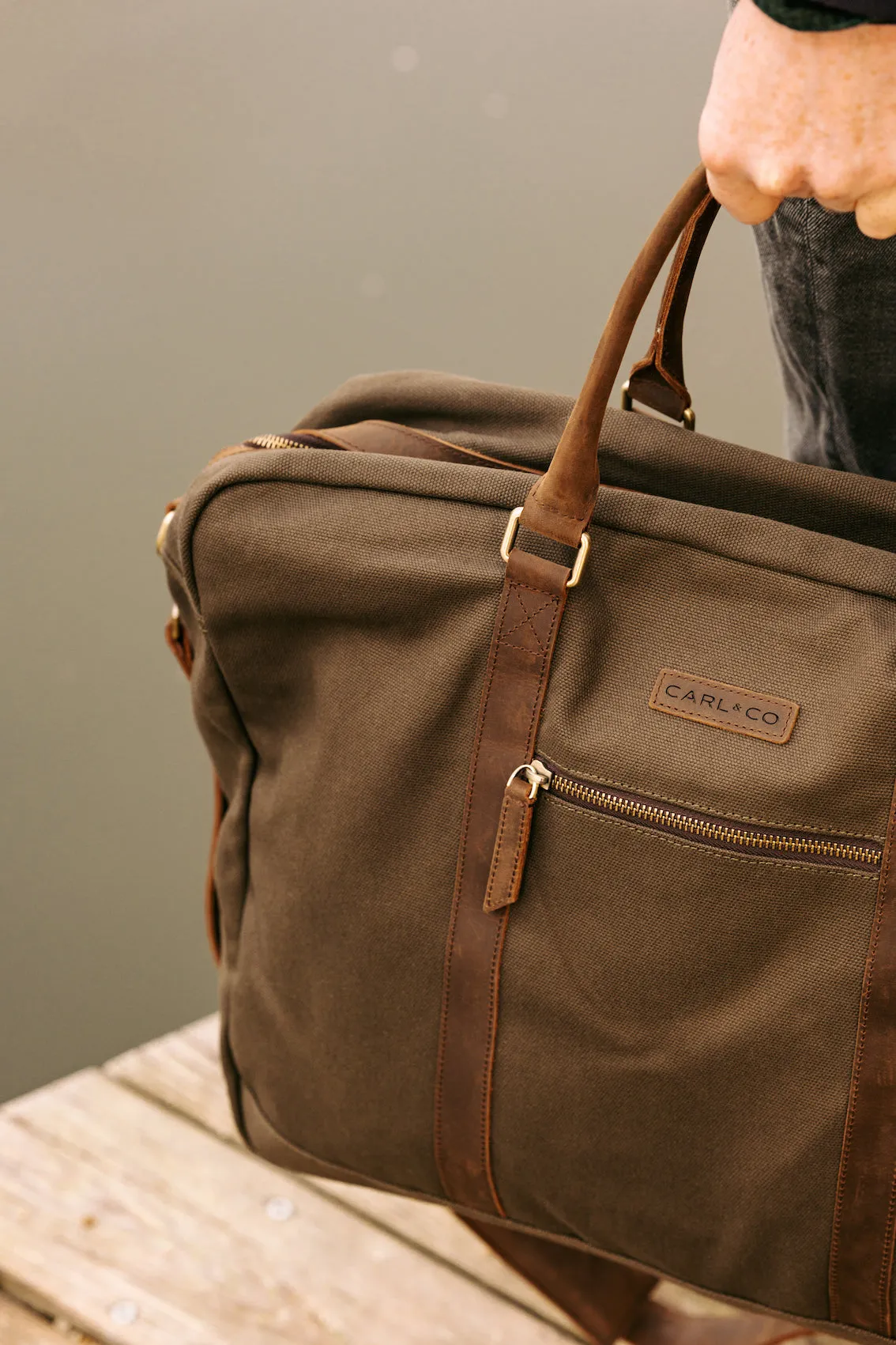 Canvas Leather Travel Bag