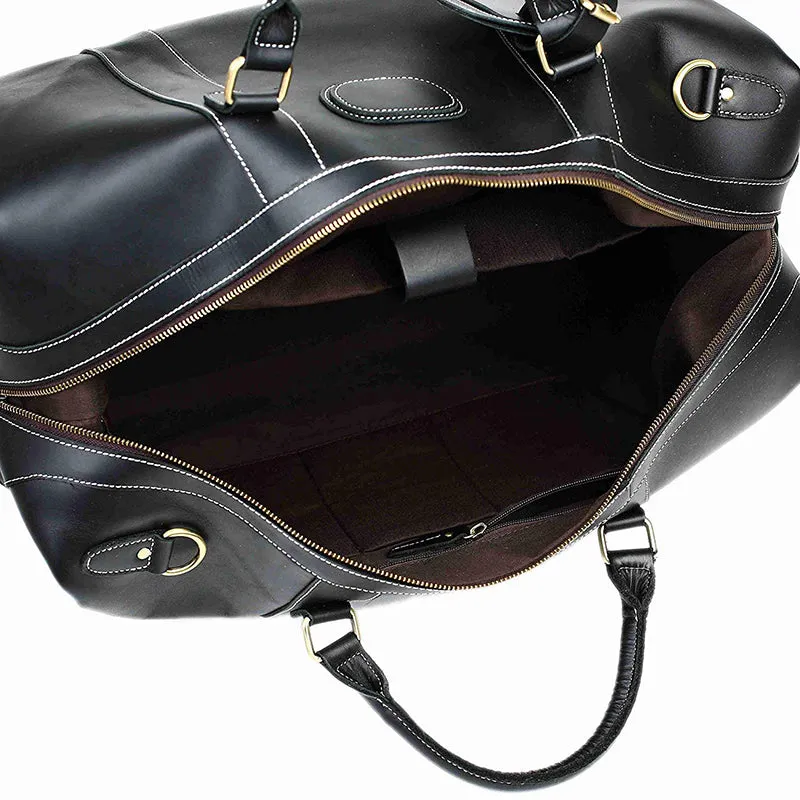 Crazy Horse Leather Travel Bags Vintage Duffle Bags Weekend Bags Men's Duffel Bags Shoulder Travel Bags
