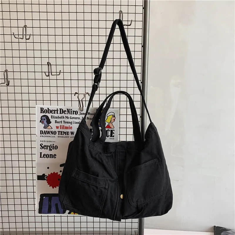 Hand-held shopping bag girl large capacity messenger bag