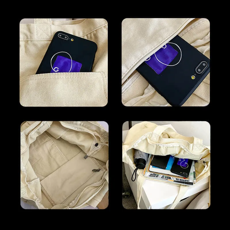 Hand-held shopping bag girl large capacity messenger bag