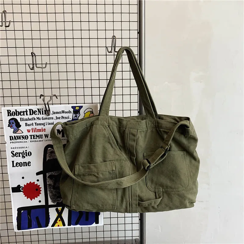 Hand-held shopping bag girl large capacity messenger bag