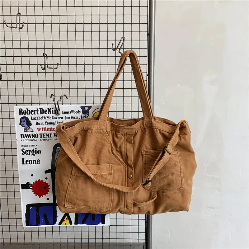 Hand-held shopping bag girl large capacity messenger bag
