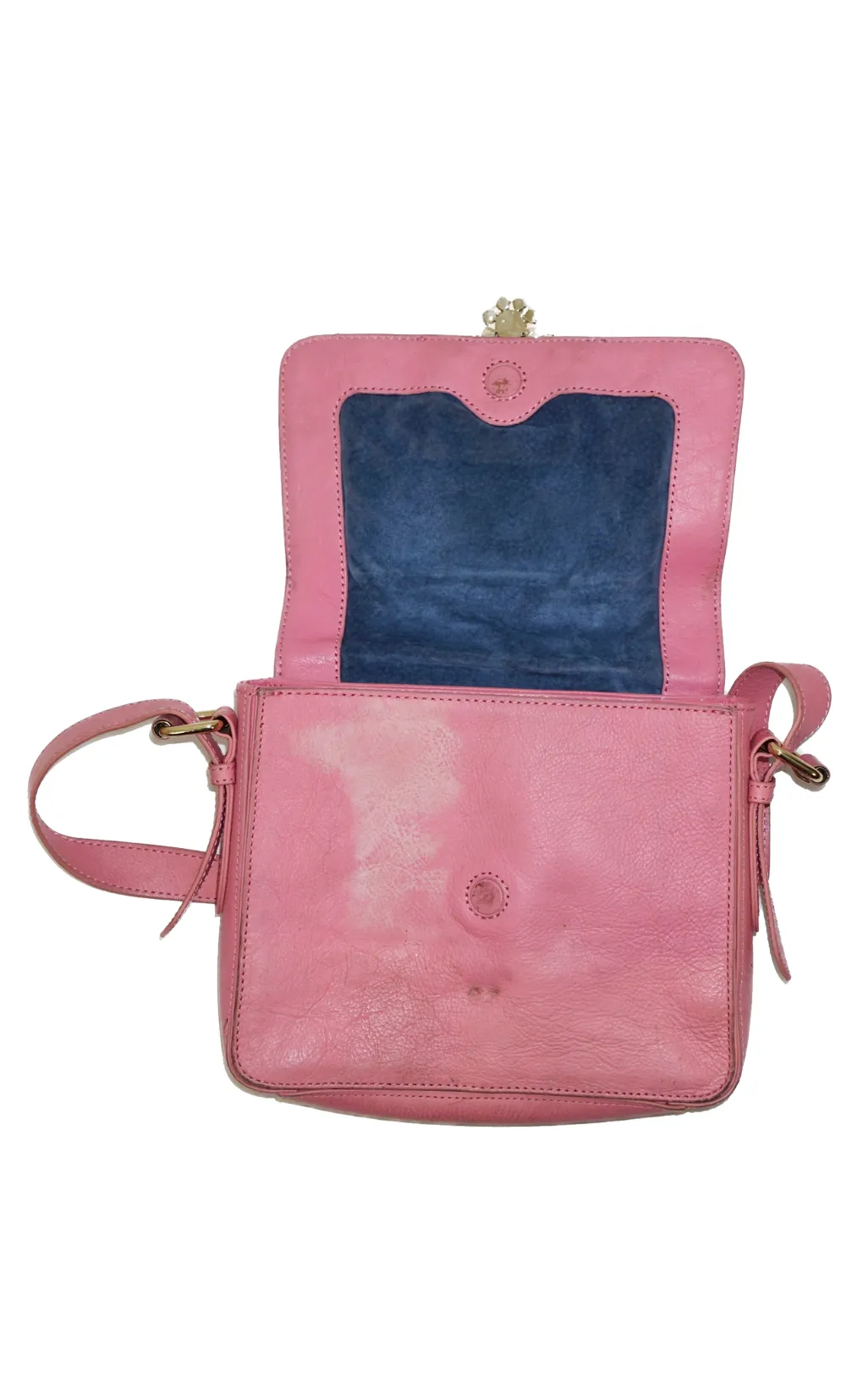 JUICY COUTURE Pink Leather Crystal Cross Bag