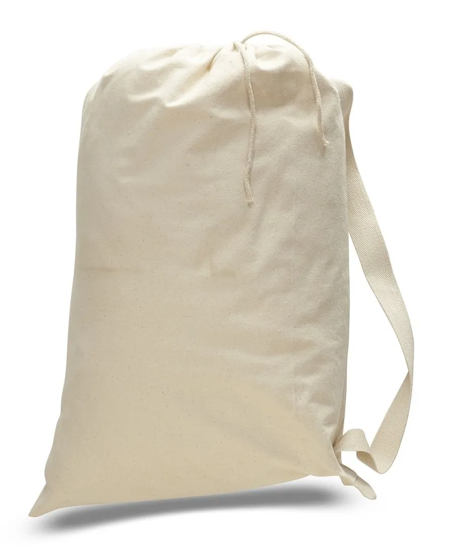Large Size Canvas Laundry Bags with Shoulder Strap Handle LB03