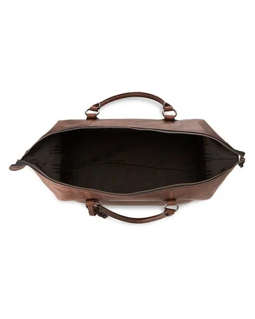 Logan Overnight Frye Leather Duffel Bag, Gray