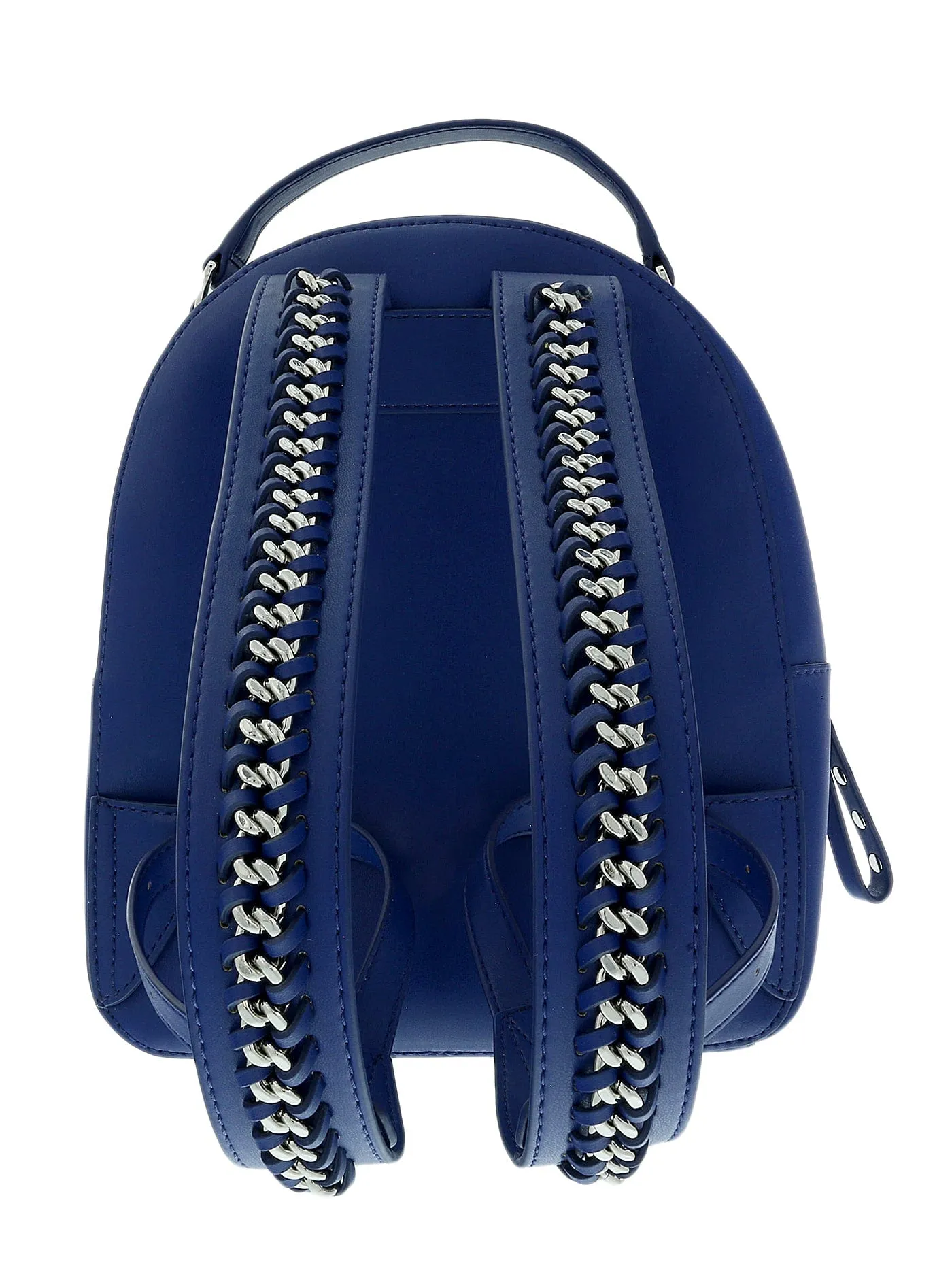 Love Moschino Blue Stiched Signature Medium Backpack