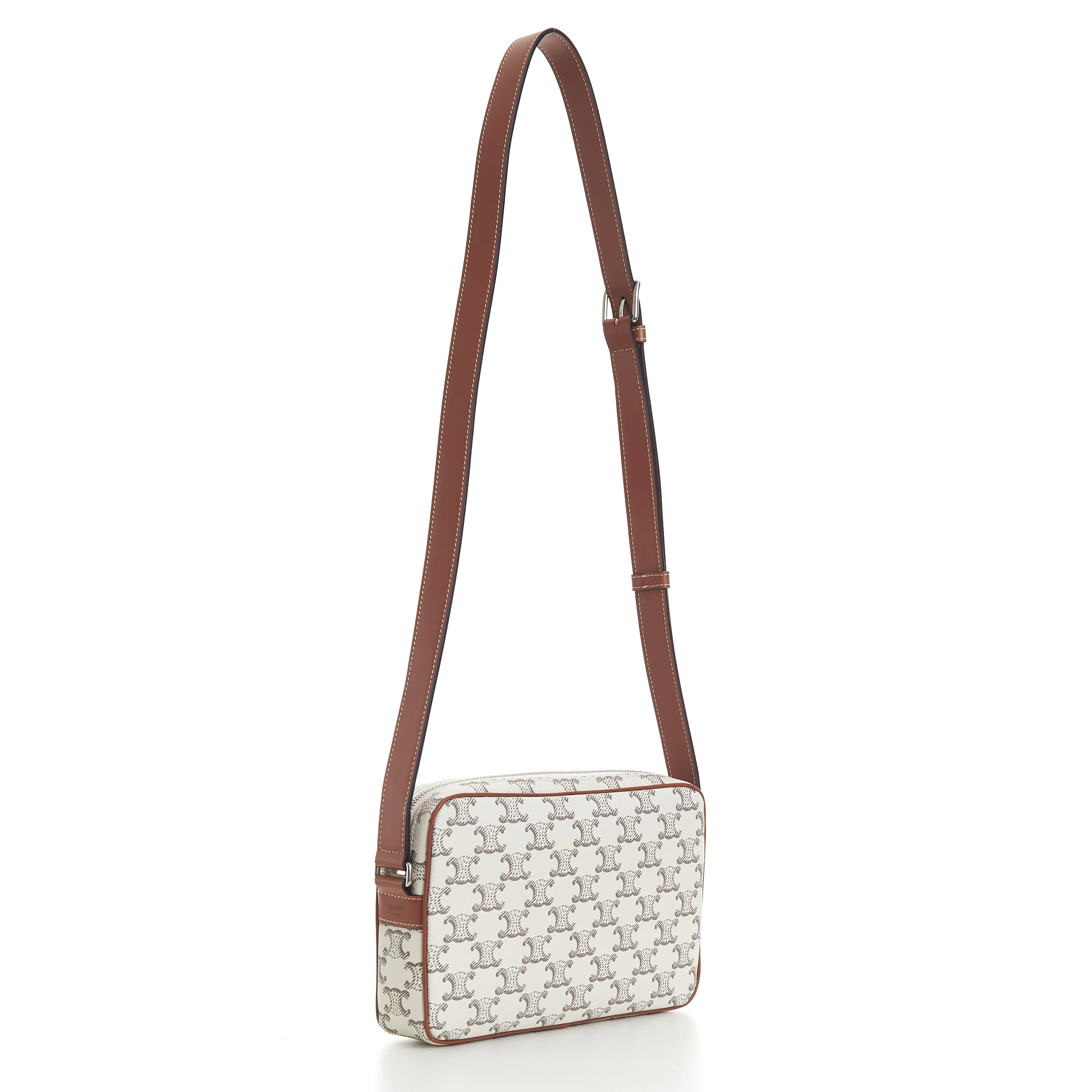 Medium Messenger Bag - Triomphe Canvas, Logo Print, Zip, Monogram