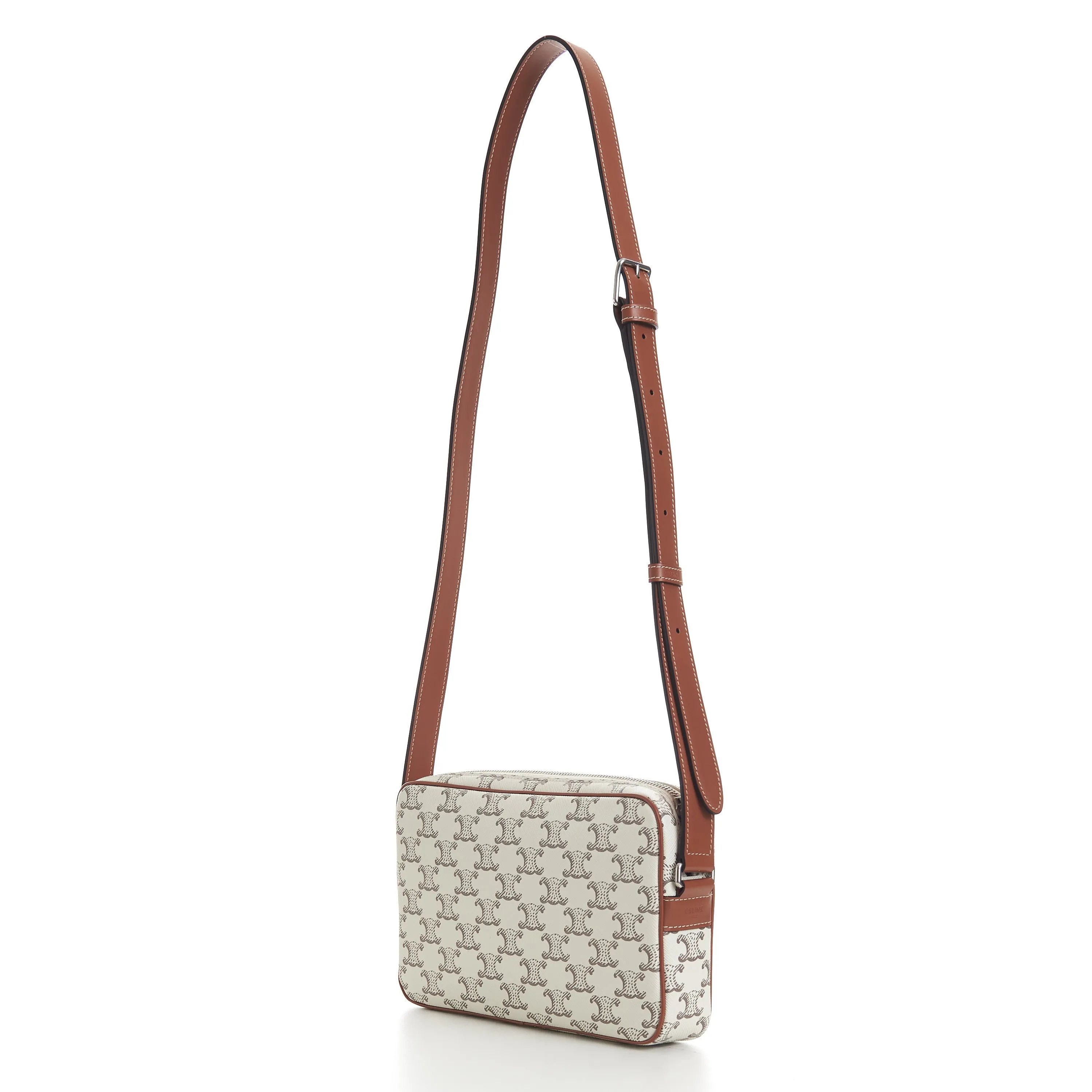 Medium Messenger Bag - Triomphe Canvas, Logo Print, Zip, Monogram