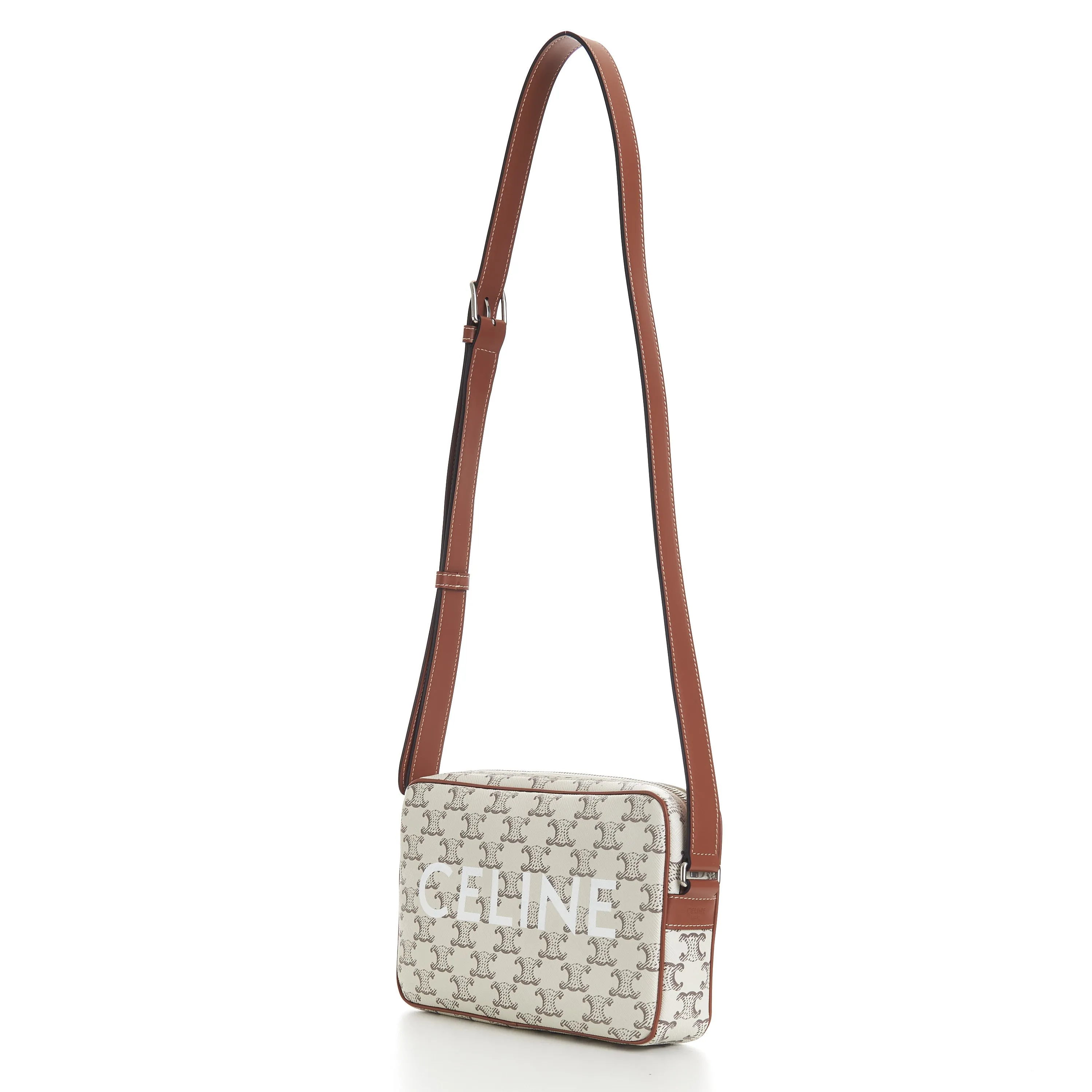 Medium Messenger Bag - Triomphe Canvas, Logo Print, Zip, Monogram