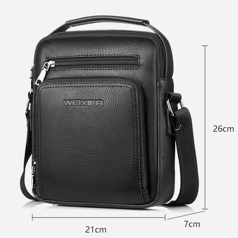 Messenger Bag for Men Casual PU Leather Crossbody Shoulder Bag