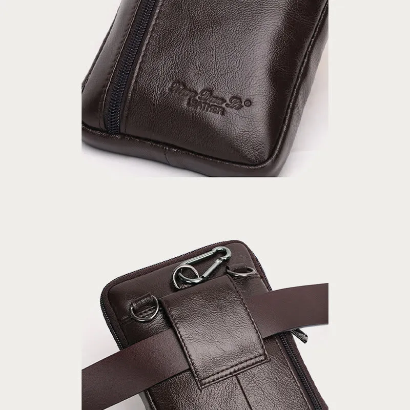 Messenger Bag For Men Mini Ultra Thin Leather Shoulder Bag
