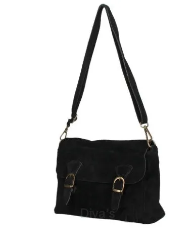 MIA  Italian suede/leather messenger bag