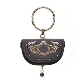 Ring Personalized Female Hand Messenger Bag - Gray
