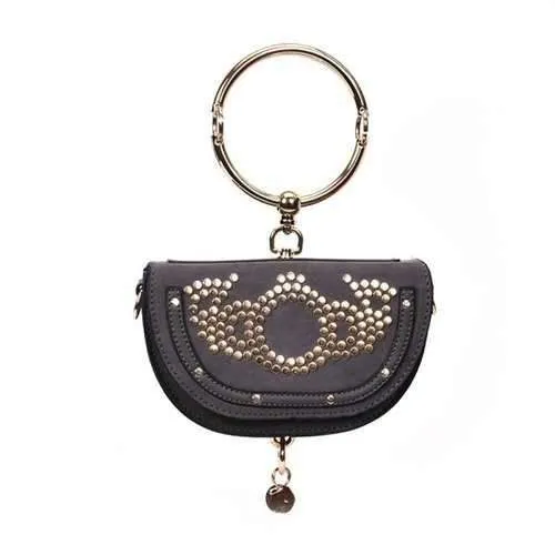 Ring Personalized Female Hand Messenger Bag - Gray