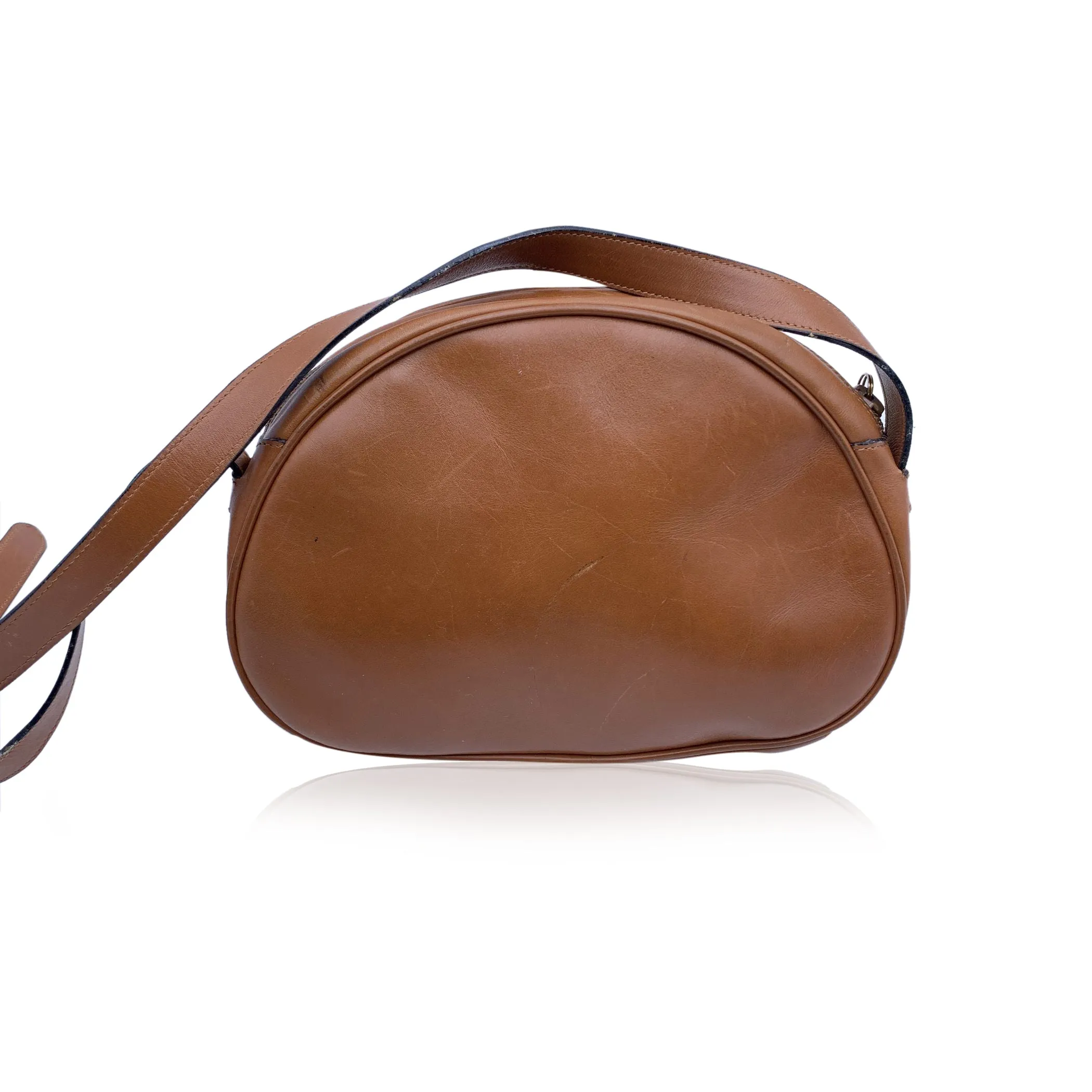 Salvatore Ferragamo Vintage Brown Leather Vara Shoulder Bag Crossbody