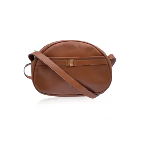 Salvatore Ferragamo Vintage Brown Leather Vara Shoulder Bag Crossbody