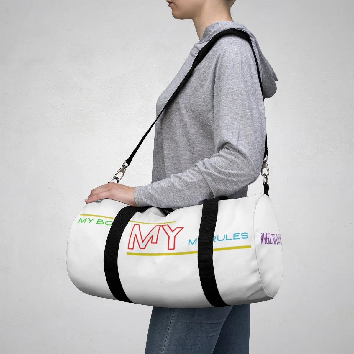 Sports Bag (My Body My Rules ) White