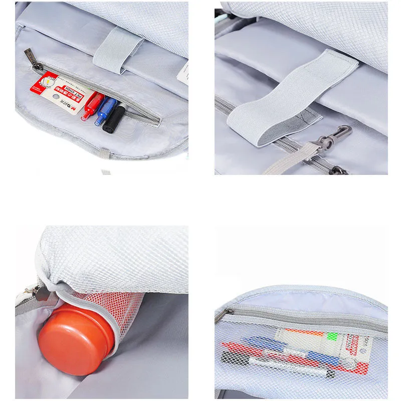 Students Backpacks For School Book Bag Front Mesh Pocket Bookbags