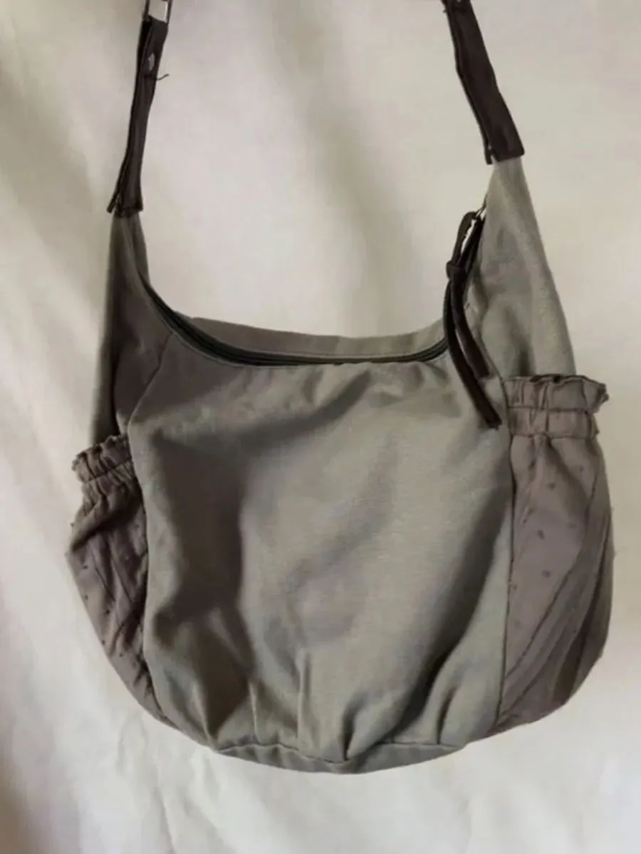 Uakiss Ballet Bow Canvas Bag Female New Niche Shoulder Messenger Bag Retro Design All-match Tote Bags Female