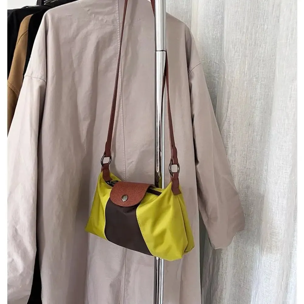 UAKISS  -   Casual Nylon Shoulder Bags Women Vintage High Street Patchwork Hobos Bags Purse Female Versatile Handbag Messenger Bag