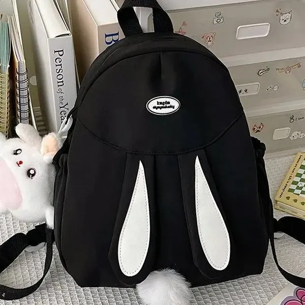 UAKISS  -  New Rabbit Ear School Bags for Teenage Girls 2024 Spring Canvas Cute Backpacks Women Preppy Style Rucksack Bolsas Mujer