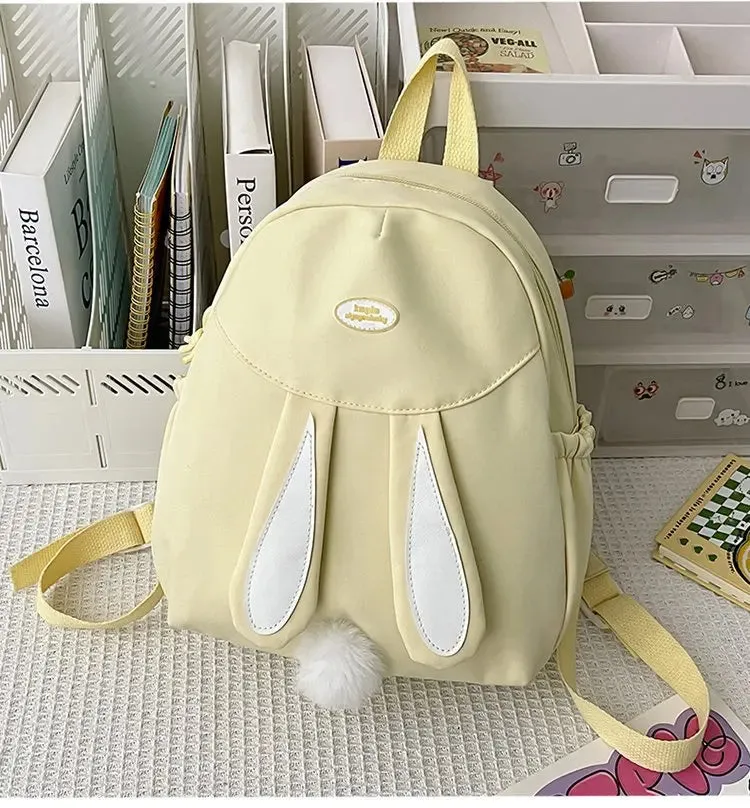 UAKISS  -  New Rabbit Ear School Bags for Teenage Girls 2024 Spring Canvas Cute Backpacks Women Preppy Style Rucksack Bolsas Mujer