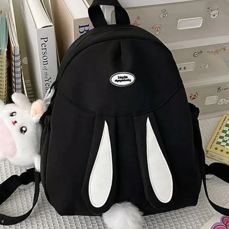UAKISS  -  New Rabbit Ear School Bags for Teenage Girls 2024 Spring Canvas Cute Backpacks Women Preppy Style Rucksack Bolsas Mujer