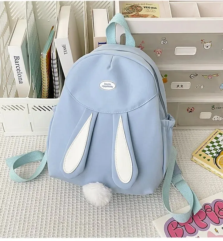 UAKISS  -  New Rabbit Ear School Bags for Teenage Girls 2024 Spring Canvas Cute Backpacks Women Preppy Style Rucksack Bolsas Mujer