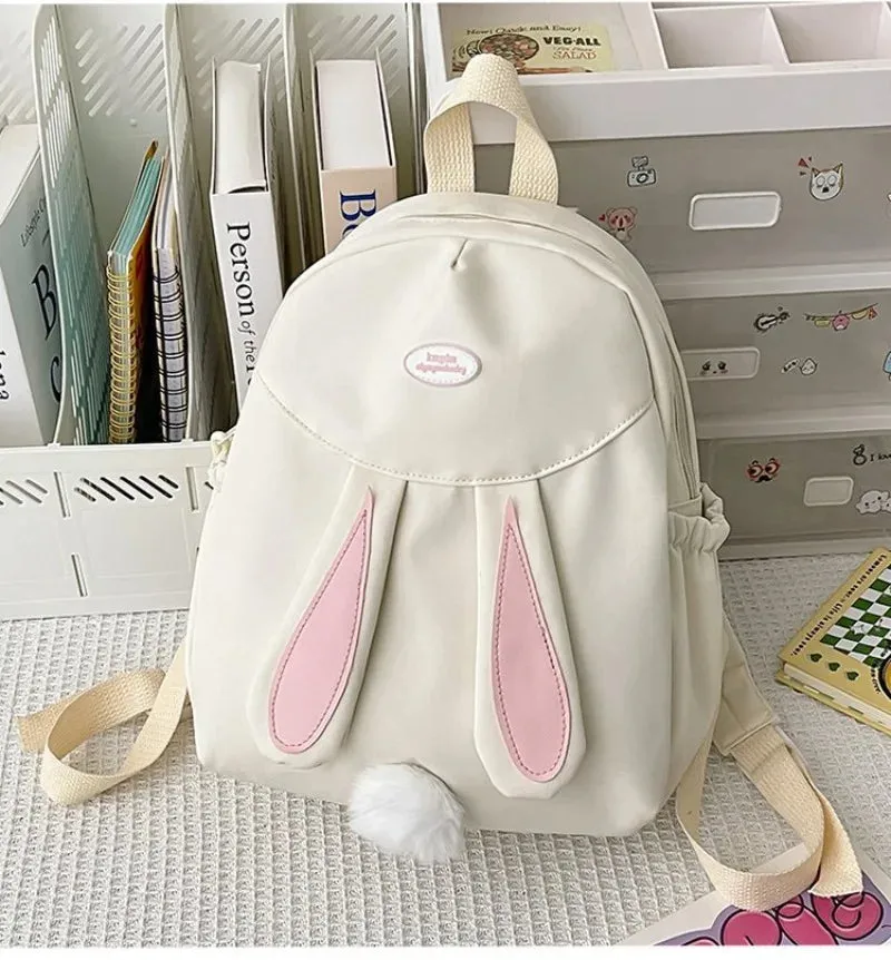 UAKISS  -  New Rabbit Ear School Bags for Teenage Girls 2024 Spring Canvas Cute Backpacks Women Preppy Style Rucksack Bolsas Mujer