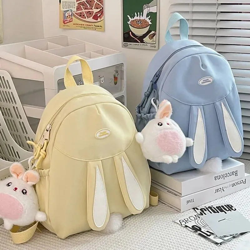 UAKISS  -  New Rabbit Ear School Bags for Teenage Girls 2024 Spring Canvas Cute Backpacks Women Preppy Style Rucksack Bolsas Mujer