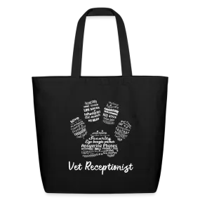 Vet Receptionist Pawprint Eco-Friendly Cotton Tote